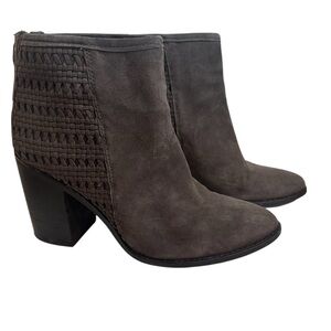 Steve Madden Grey Suede Booties Size 8.5 Very Small scuff mark on back…